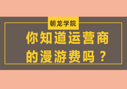 你知道运营商的漫游费吗？