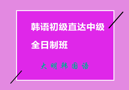 韩语初级直达中级全日制班