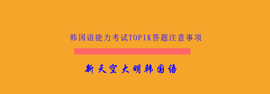 TOPIK考试答题卡示例
