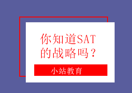 你知道SAT的战略吗？