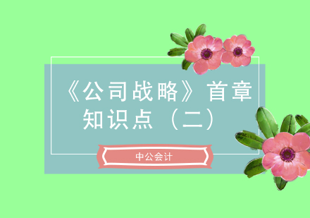 注会考试《公司战略》首章知识点（二）