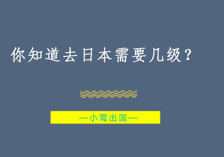 你知道去日本需要几级？