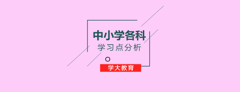 中小学各科学习点分析