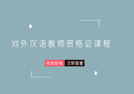 上海對(duì)外漢語(yǔ)教師資格證課程
