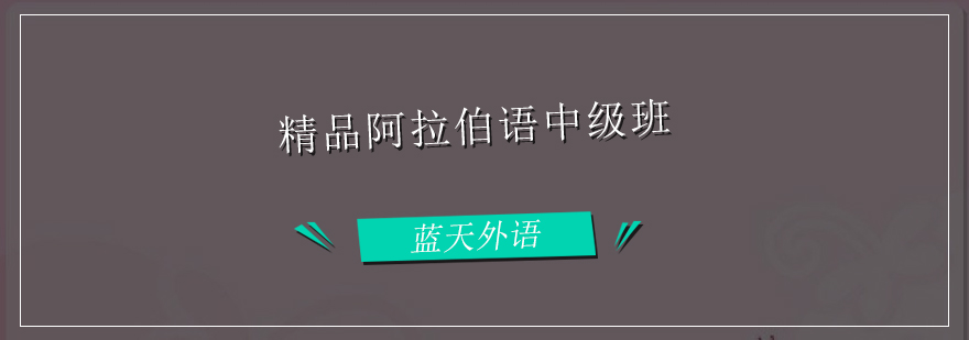 阿拉伯语课堂实景