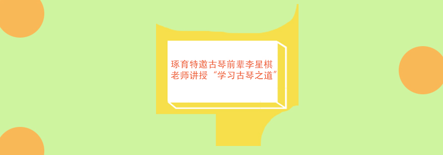 李星棋古琴教学现场
