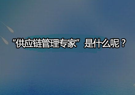 “供应链管理专家”是什么呢？