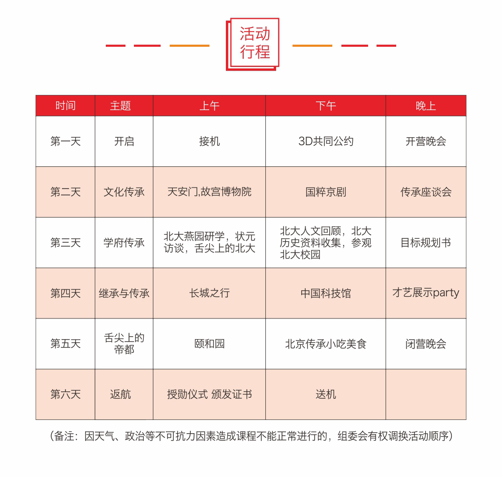 沈阳中华传承之旅北京历史研学夏令营