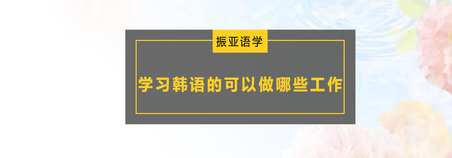 学习韩语的可以做哪些工作