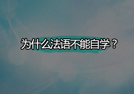 为什么法语不能自学？