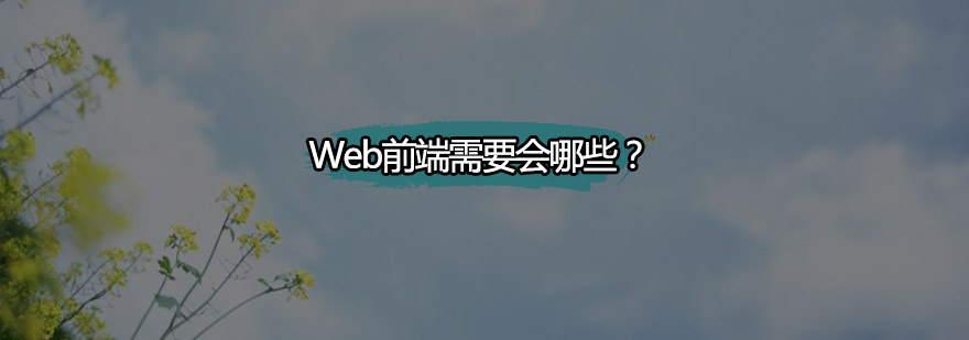 Web前端需要会哪些