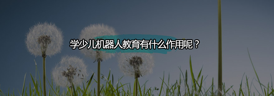 学少儿机器人教育有什么作用呢