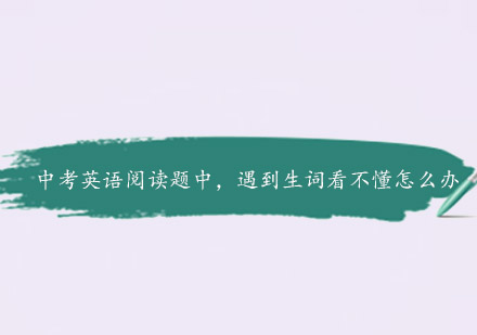 中考英语阅读生词破解指南