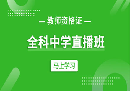 全科中学教师资格证直播班