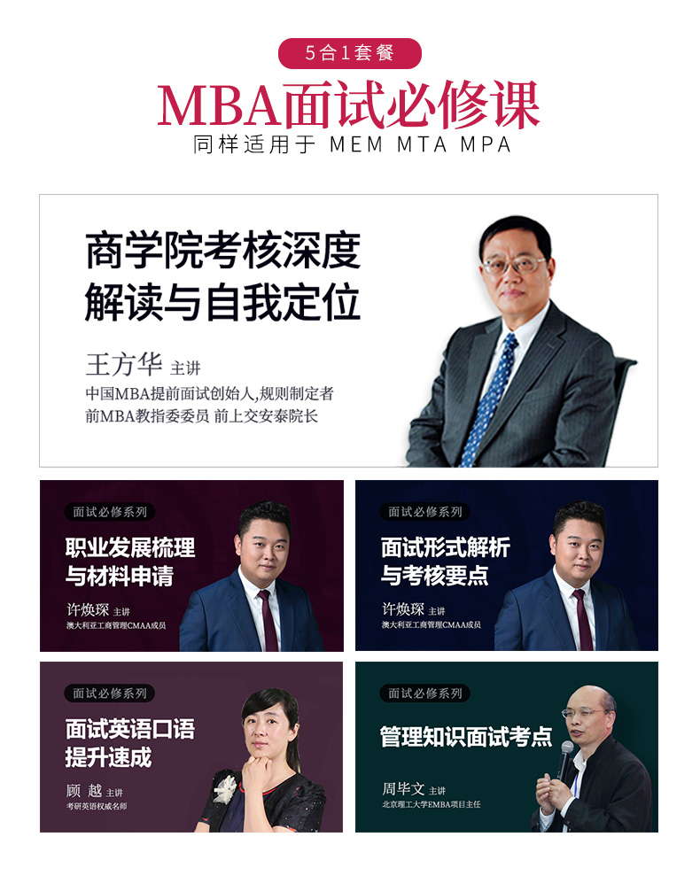 MBA面试必修课程体系