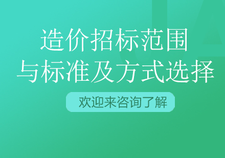 造价招标范围与标准及方式选择