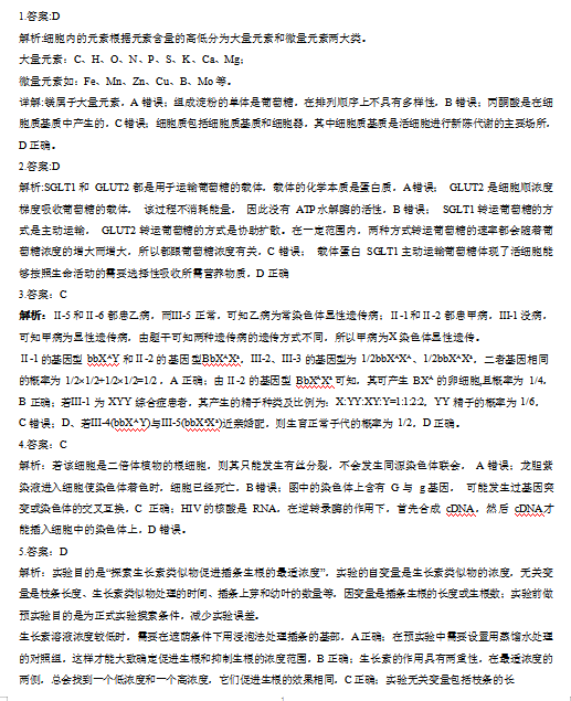 遗传规律试题示意图