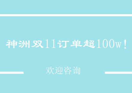 神洲双11订单超100w！