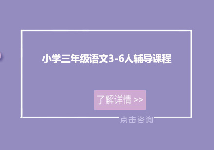 广州小学三年级语文3-6人课程辅导培训班