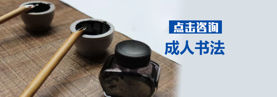 成人书法教学实景