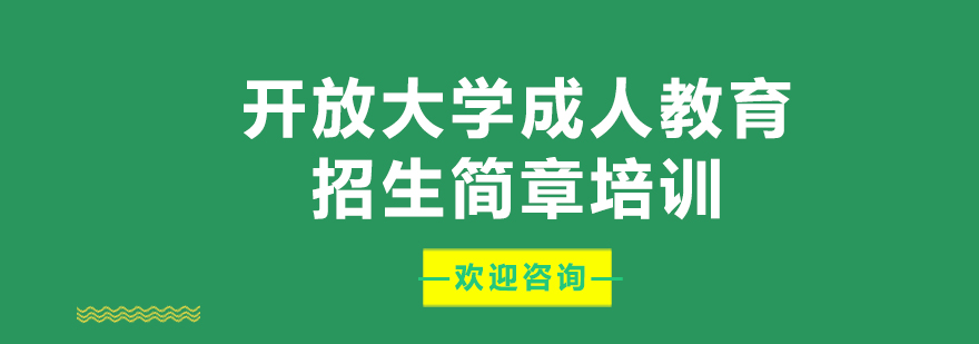 开放大学成人教育招生简章培训