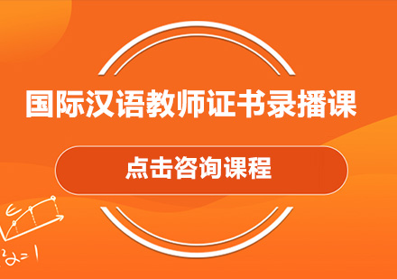 深圳国际汉语教师证书录播培训班