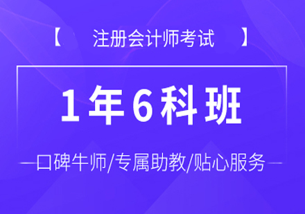 注册会计师1年6科班