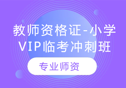 教师资格证-小学（VIP临考冲刺班）