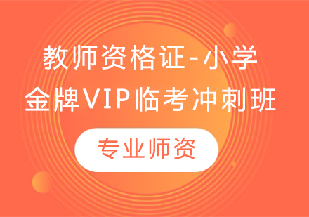 教师资格证-小学（VIP临考冲刺班）