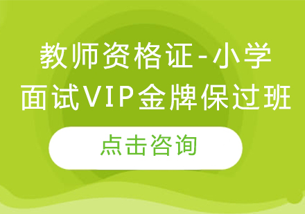 教师资格证-小学（面试VIP班）