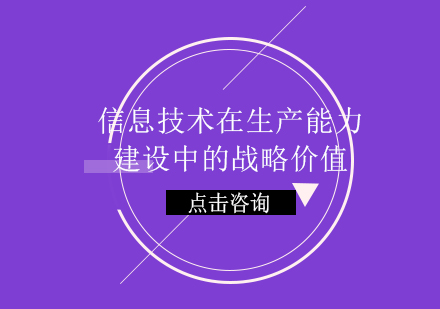 信息技术在生产能力建设中的战略价值