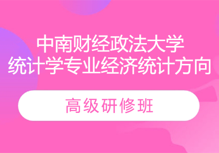 中南财经政法大学统计学专业经济统计方向高级研修班