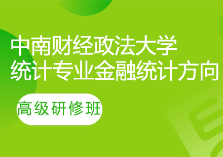 中南财经政法大学统计专业金融统计方向高级研修班