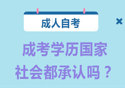  成考学历，国家社会都承认吗？