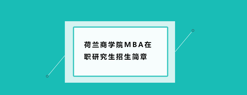 荷兰商学院MBA在职研究生招生简章