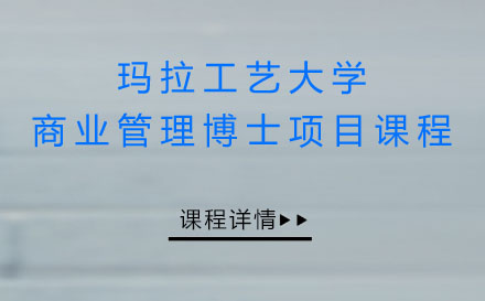瑪拉工藝大學(xué)商業(yè)管理博士項(xiàng)目課程