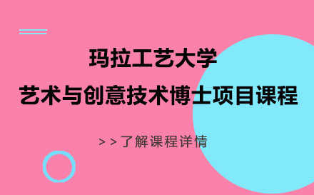 瑪拉工藝大學(xué)藝術(shù)與創(chuàng)意技術(shù)博士項(xiàng)目課程