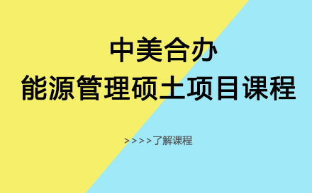 中美合办能源管理硕土项目课程