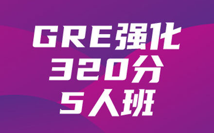 GRE强化320分5人培训班