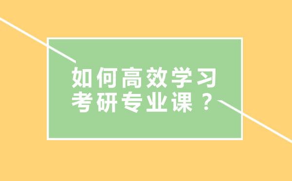 如何高效学习考研专业课