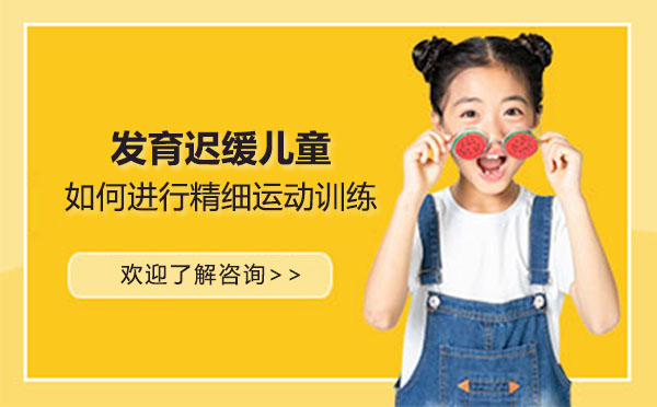 发育迟缓儿童如何进行精细运动训练呢
