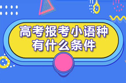 高考小语种报考全解析