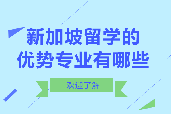 新加坡留学三大王牌专业深度解析