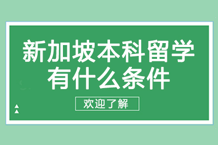 新加坡本科留学有什么条件