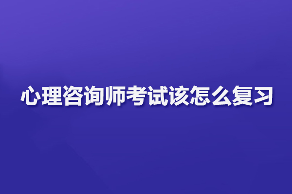 心理咨询师考试该怎么复习