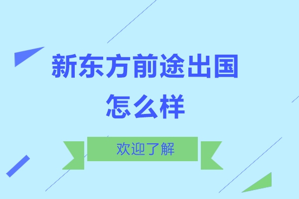 深入解读新东方前途出国怎么样