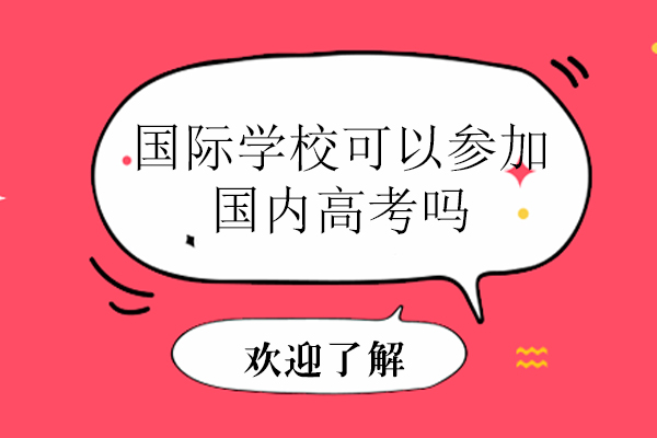 国际学校可以参加国内高考吗
