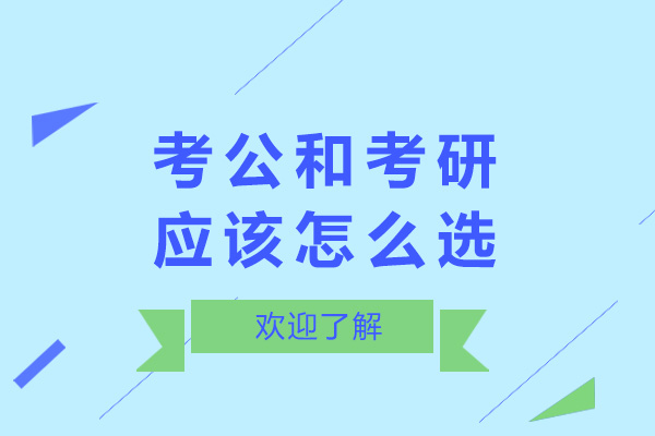 考公和考研应该怎么选