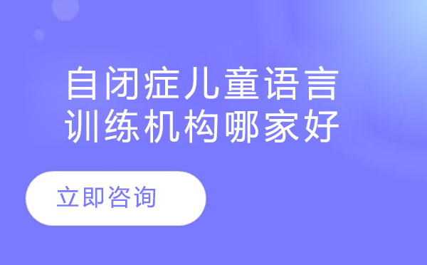 北京自闭症儿童语言训练机构哪家好