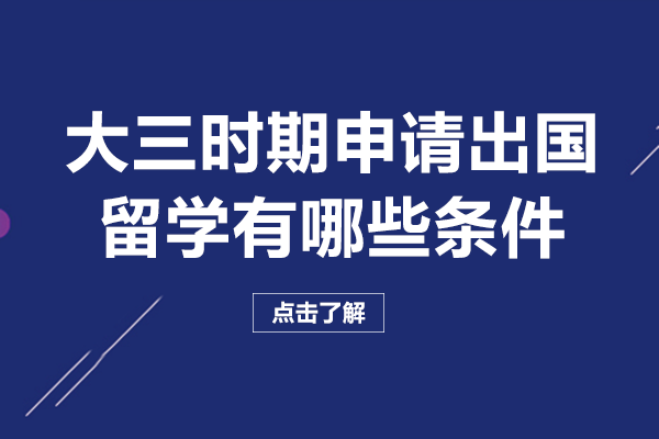 大三时期申请出国留学有哪些条件